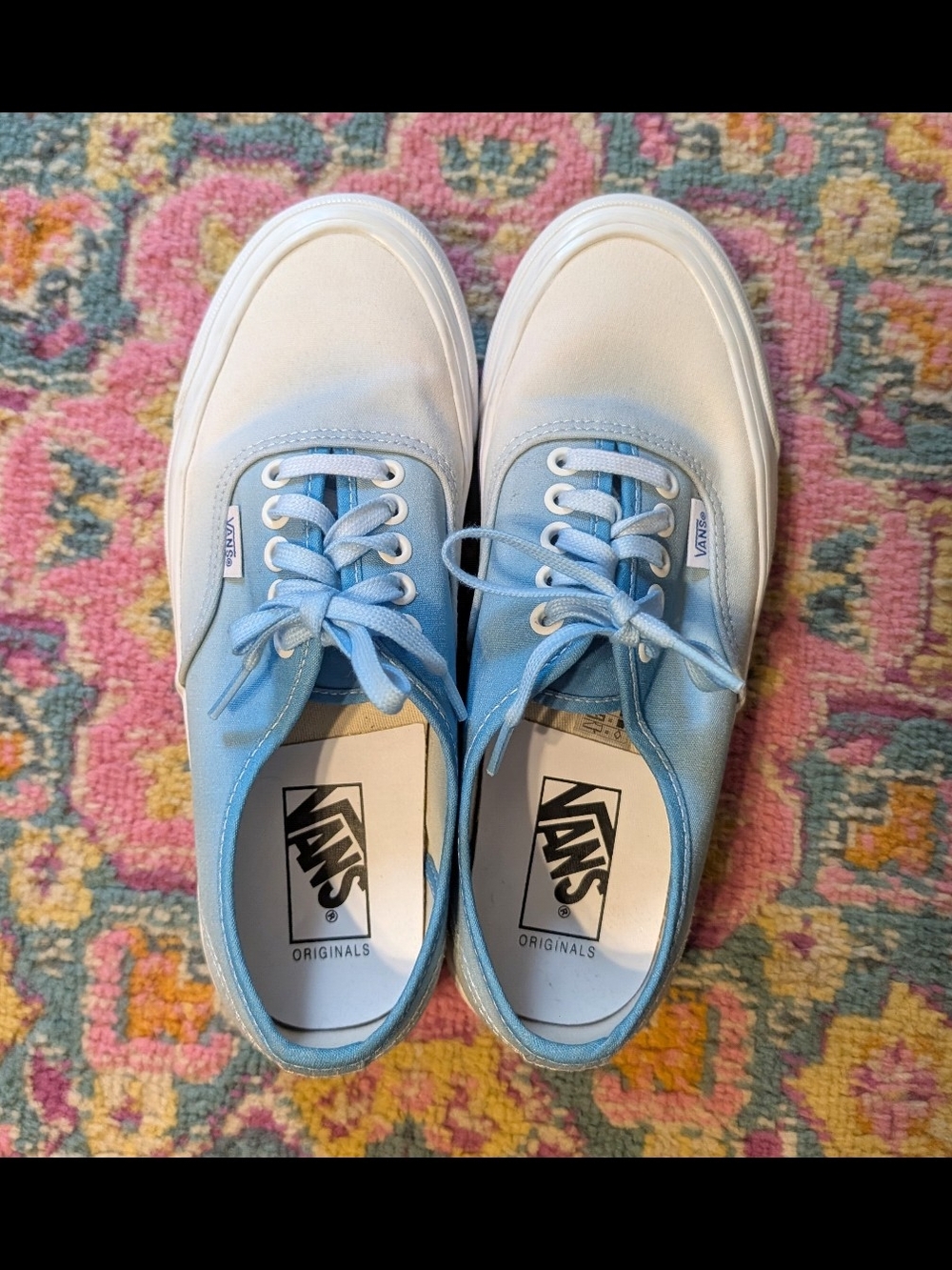 Vans Og Authentic Lx Dip Dye Alaskan BlueWhite VN0A4BV9B4P Sneaker M Us7 W Us8.5